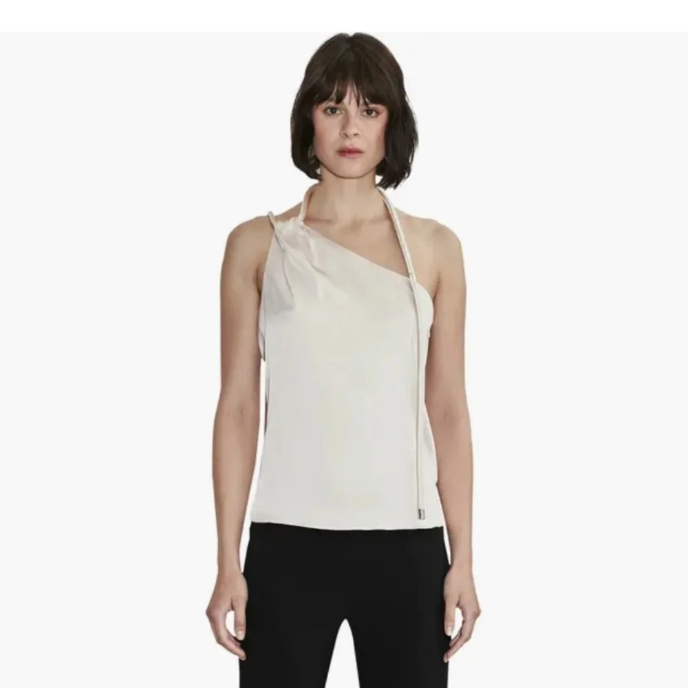 ET OCHS Fleur asymmetric neck stretch silk top size small - Picture 2 of 7